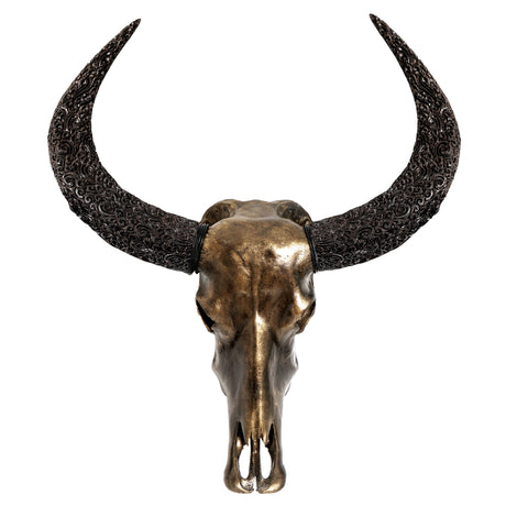 Buffalo Skull - Antique Bronze Storm // Metallic Finish