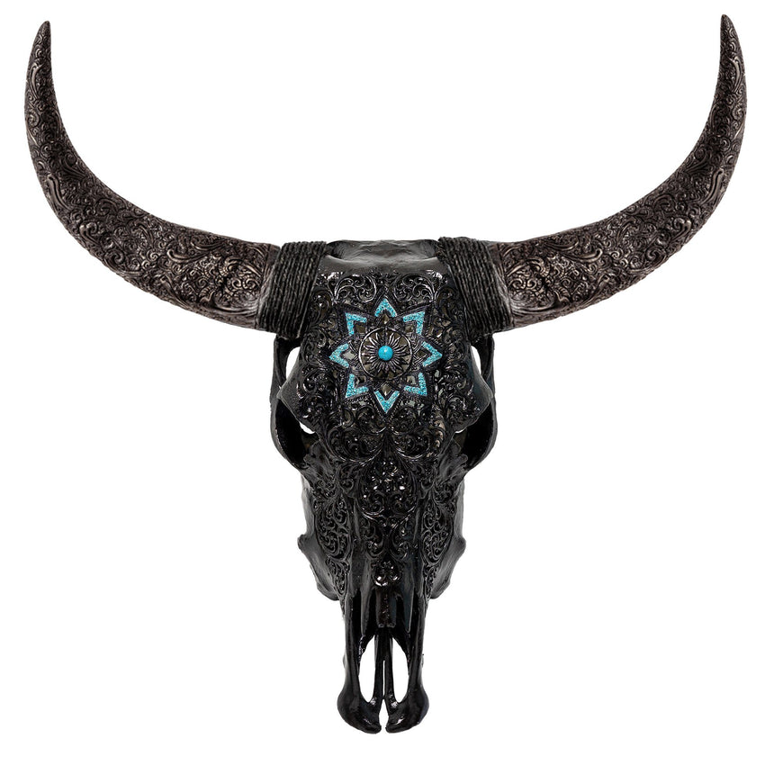 Cow skull home 2024 decor (hand painted)