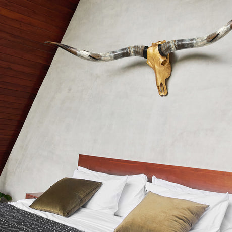 Longhorn Skull // XL Horns - Gold Leaf Storm