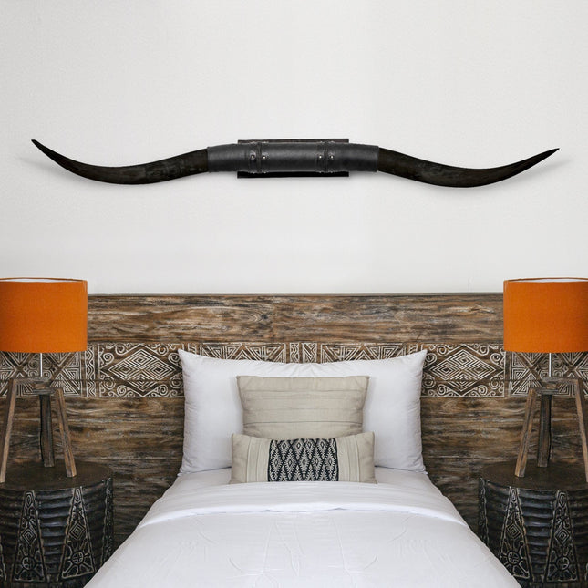 Black Leather Mount // Black Longhorns - The Deaf – Skull Bliss
