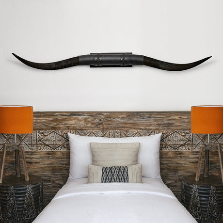 Black Leather Mount // Black Longhorns - The Deaf