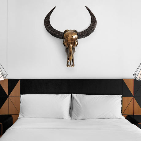 Buffalo Skull - Antique Bronze Storm // Metallic Finish