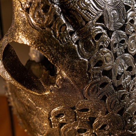 Hand Carved Longhorn Skull - From Hell // Metallic Finish