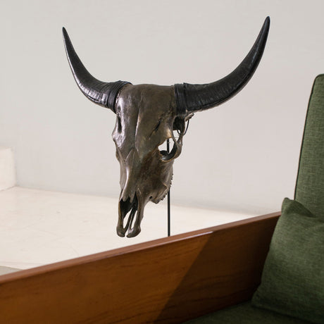 Cow Skull - Antique Bronze Storm // Metallic Finish