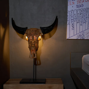 Buffalo Skulls - Metal Mount + Lamp