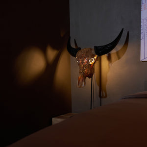 Buffalo Skulls - Metal Mount + Lamp