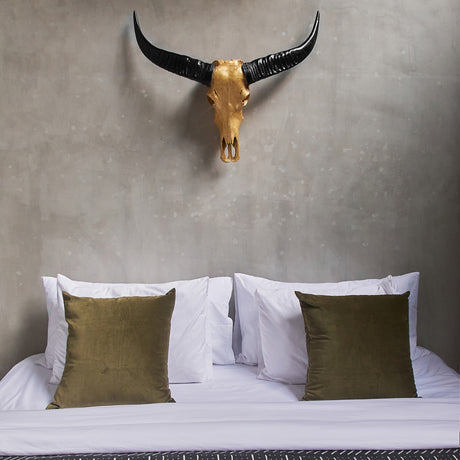 Buffalo Skull - Gold Leaf Storm