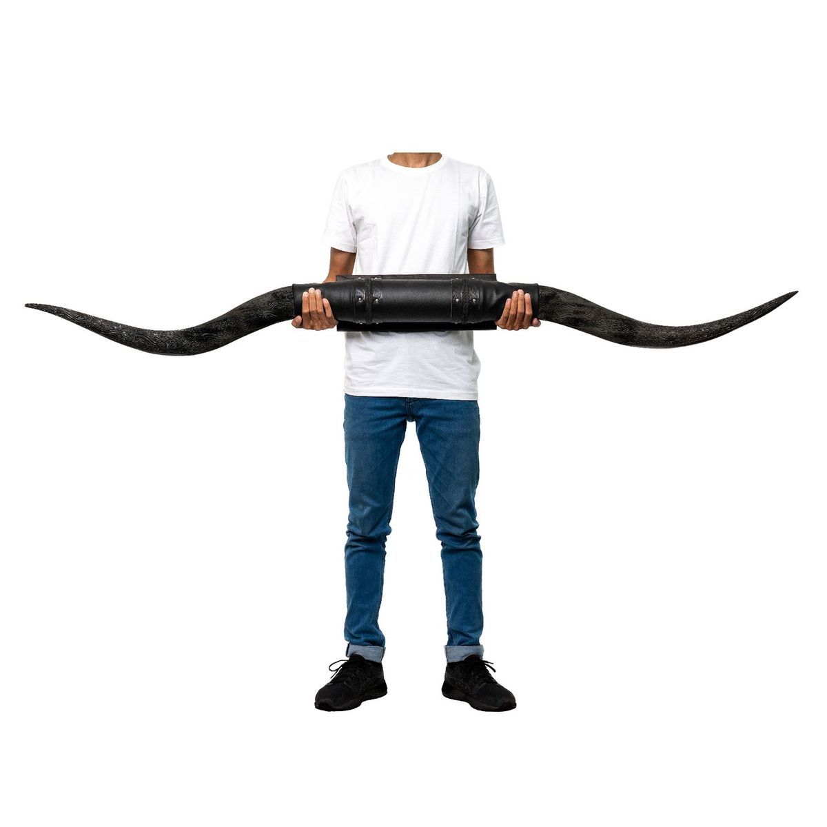 Black Leather Mount // Black Longhorns - The Deaf – Skull Bliss