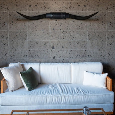 Black Leather Mount // Black Longhorns - The Deaf