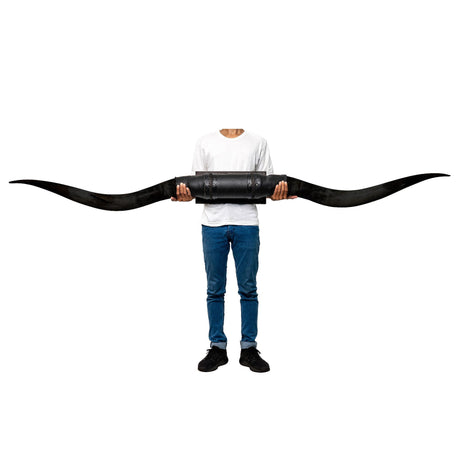 Black Leather Mount // Black XL Longhorns - Lone Rider