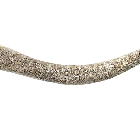 Hand Carved Longhorn Skull // XL Horns - Antique Bronze Boho // Metallic Finish